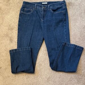 Jones New York Dark Blue Straight Leg Jeans